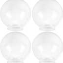 VIHOSE Set of 4 Globes for Light Fixtures 6 Inch Milky White Glass Ceiling Fan Bulb Light Covers Replacement Globe Lamp Shade 2.67 Inch Fitter Opening Fixture Replacement Globes Shades