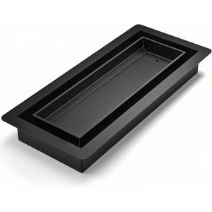 4x10 Floor Register, Heavy Duty Steel, 50% Higher Ventilation Performance Than Others, Sandtex Black Finish, Sleek Modern Design, Fits Tile Wood Inserts, Floor Vent Covers for Home Floor