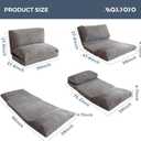 MAXYOYO Folding Sofa Bed, Convertible Chair Couch, Floor Bean Bag Sofa, Grey
