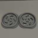 MateeyLife Small Slow Feeder Cat Bowls 2PCS, Anti-Choking Puzzle Cat Food Bowls, Anti-Slip Interactive Dog Feeding Slow Down Eating, Bloat Stop Maze Dishes Dog Feeder for Small Breeds 1 Cup Gray&Black