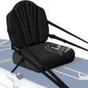 Inflatable SUP Seat with Backrest - Premium Paddle Board Chair for Surfboard, Kayak & Boat, Comfortable Blow Up Seat for Adults & Kids, Lightweight SUP Accessories for Versatile Use (tpu-mysterious Black)
