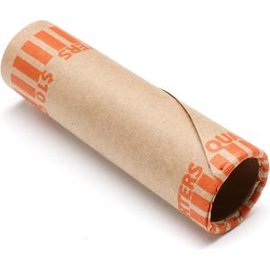 Huron Crimped Quarter Coin Wrapper, $10 Roll Orange (1000 pcs)