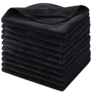 SINLAND Microfiber Facial Cloths Fast Drying Washcloth 12inch x 12inch Absorbent Face Wash Cloth Soft Makeup Remover Cloths, Pack of 10