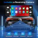 DINRGO Single Din Car Stereo - 6.5" Car Radio with Wireless Apple CarPlay Android Auto,Touchscreen Radio Bluetooth 5.2 Support Mirror Link,Backup Camera GPS USB & Type-C Fast Charging FM EQ MIC