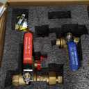 HYDRO MASTER Tankless Water Heater Service Valve Kit with Pressure Relief Valve 3/4-Inch IPS Isolator Clean Brass