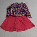 swimsobo Girls Swimsuit Rash Guard Long Sleeve Bathing Suit Two Piece Swimwear Swimming Skirt with Shorts 3-12T (9-10 Years, Black Red)