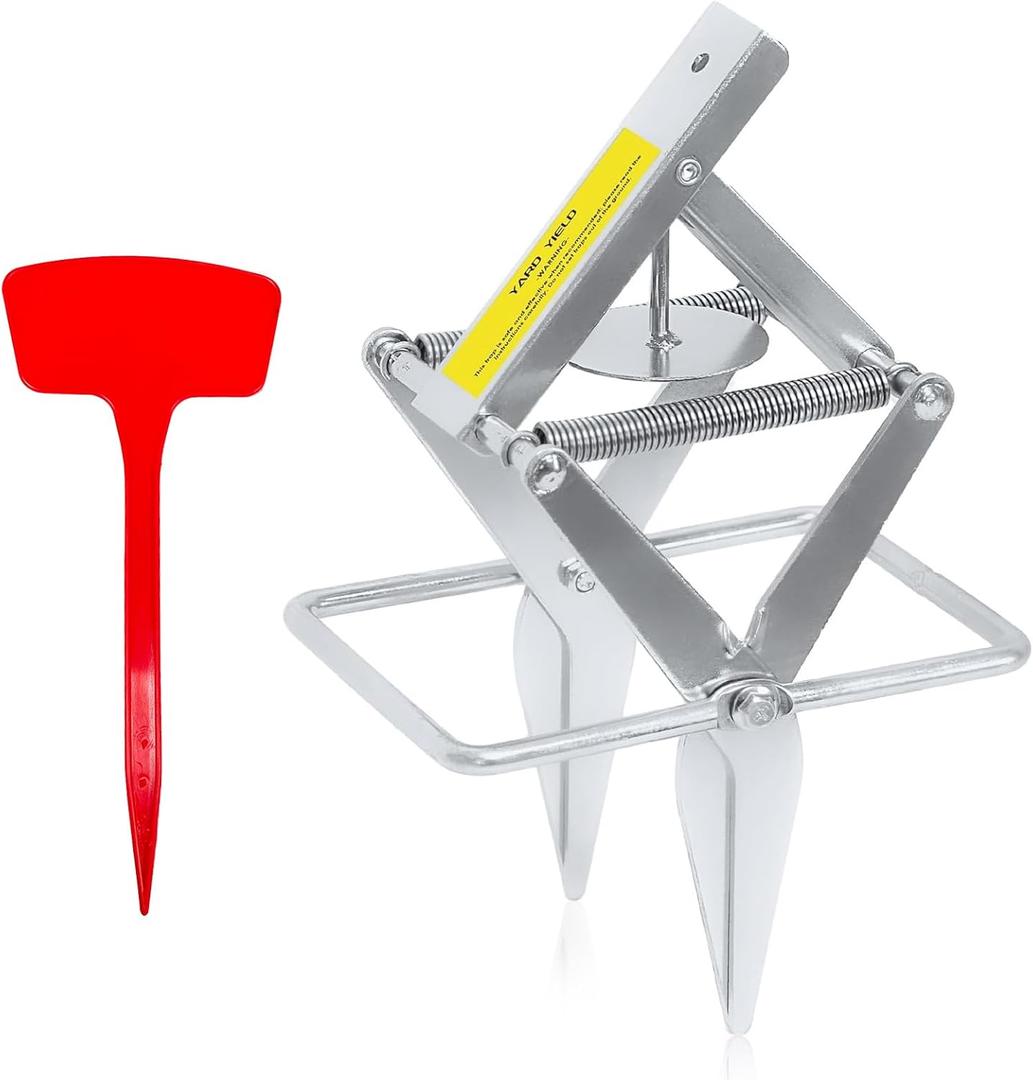 Mole Trap,Galvanized Steel Scissor Trap,Reusable and Easy-Set Quick Capture Solution for Moles and Gophers in Lawns (Silver)