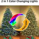 Anycosy Dual Color Change Lights, 165FT 500LED Outdoor/Indoor Waterproof Remote Control Xmas Tree String Lights - 8 Modes, Timer, Warm White/Multi Color