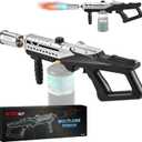 Powerful Propane Grill Torch Gun, Sous Vide Torch With Adjustable Flame, Flame Thrower Gun Charcoal Lighter for BBQ, Campfire, Searing Steak, Cooking (Tank Not Included)