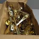 Goodluck 500PCS Gold Plastic Silverware, Gold Utensils Disposable, Plastic Cutlery Set of 200 Forks, 150 Spoons, 150 Knives for Wedding, Party, Birthday, Holidays
