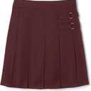 French Toast Girls Adjustable Waist Pleated-Front Two-tab Scooter (20, Burgundy)