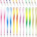 Korty 24pcs Cruise Lanyards for ID Badges Gradient Design | Lanyards for Cruise with Swivel Hook Clips for Name Tag Holder Ship Cards Carnival Sail Keys