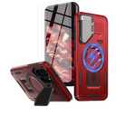 For Samsung Galaxy A36 5G Phone Case Built in Lens Protector [Compatible with Magsafe] [15 FT Military Grade Drop Protection] with 2X Tempered Glass Screen Protector Shockproof Case(Red)