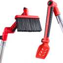 Multi-Angle Gutter Cleaning Tools from the Ground - Gutter Cleaner tool attachment with Gutter Scoop & Roof Brush for easy rain gutter cleaning and leaf removal from Gutter Guard (Pole Not Included)