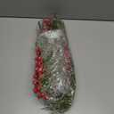 16 Pcs Christmas Tree Branches Filler Artificial Pine Branches with Berry Stems Christmas Tree Picks Greenery Sprays Berry and Cedar Picks for Vase Fillers Table Decor(Snow Cover,Red)