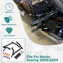 Saddlebag Guards Rear Crash Bar Fit for Harley Touring Street Glide Road Glide Road King Electra Glide CVO Ultra Limited FLTR FLHR FLHX 2009-2025 Black