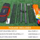 12FT/18FT Portable Volleyball Training Net for Hitting or Serving Drills, Outdoor & Indoor Freestanding Practice Net With Height Adjustable, Carry Bag