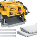 DEWALT Thickness Planer, 13-inch Wood Planer, Three Knife Two Speed, 15 Amp, 20,000 RPM Motor (DW735X)