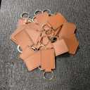 Qianyu 25 Pcs Blank Leather Keychains PU Key Fobs with Ring Rectangular Leather Key Fob Universal Keys Chain Holder Keychain Kit for Keychains Making DIY Craft Working Supplies Gifts Birthday
