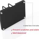 Napkin Holder for Table, Metal Napkin Holder with Salt and Pepper Shakers Caddy, Standing Paper Napkin Storage for Kitchen Dining Table Decor, Black