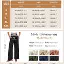 Linen Pants for Women High Waist Flowy Wide Leg Palazzo Pant Casual Boho Beach Pant Trouser Summer Vacation Outfit (White, XXL)