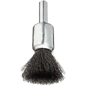 Weiler 10001 1/2" Crimped Wire End Brush, .006" Steel Fill, Made in the USA