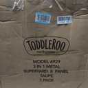 Toddleroo by North States - 3 In 1 Metal Superyard Baby Play Yard: 8 Panel Playpen, Gate, or Extra Wide Fence - Encloses Up to 19 Square Feet - 30 Inches Tall - Taupe