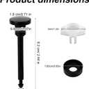 Tub Spout Diverter Repair Kit, Complete Shower Diverter Valve Stems & Seal and Gates Replacement Set for Leaky Bathtub Bathroom Faucet Repair (Black)