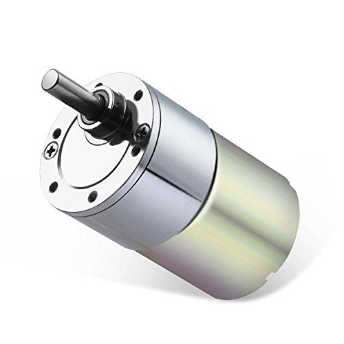 Greartisan DC 12V 300RPM Gear Motor High Torque Electric Micro Speed Reduction Geared Motor Eccentric Output Shaft 37mm Diameter Gearbox