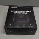 Wireless Headphones for TV Watching, TV Headphones with Transmitter Charging Base, Bluetooth V5.3, No Lip-Sync Delay, Clear Voice, Plug & Play, Comfortable, Gifts for Elderly/Seniors (Black)