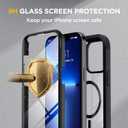 Miracase Magnetic Case for iPhone 13 Pro 6.1 Inch,with MagSafe,Built in Screen Protector,Full Body Protective(Black)