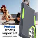 7 x AICase Magnetic Case for Samsung Galaxy S23 Ultra,Support Magnetic Car Mount Heavy Duty 2-Layer Pocket-Friendly Durable Military Grade Protection Shockproof/DropProof Protective Cover for S23 Ultra_7 (Space Grey with Glass Protector_Magsafe Function)