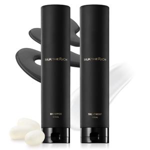 Shampoo & Conditioner Set, Clarifying & Moisturizing for Dry, Itchy Scalp & Hair, Color-Safe, Sulfate & Paraben Free Shampoo & Conditioner for Women & Men, Black (8.5 fl oz Each)