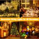 Nisocy 200 LED Christmas Connectable String Lights Outdoor Waterproof – Warm White Fairy Lights with Plug, Tree Lights for Patio, Garden, Bedroom, Wedding, Party, Decor (66FT)
