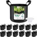 GreatBuddy 1 Gallon Grow Bags 24-Pack, Thick Fabric Pots for Plants, Sturdy Handles & Reinforced Stitching, Labels Included, Black