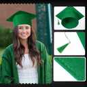JaGely 36 Pcs Adult Graduation Cap with Tassel Felt Grad Hat for Men Women Bachelor Master College Costume Accessory(Green)