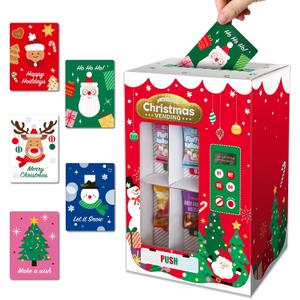 3 x WISHMADE 2025 Christmas Advent Calendar Gift Box, Vending Design, Easy Assemble, Best Holiday Gift for Boys GirlsRed