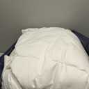 Serta Goose Feather Down Fiber Cotton Comforter Queen Size - 100% Cotton Duvet Insert - Hotel Luxury Hypoallergenic Bedding Comforter All Season Medium Warmth 90 x 90 Inch White