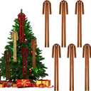 6 PCS Large Cmael Velvet Ribbon Bows for Christmas Tree, 23.5x15.5 Inch Bow Tree Topper Velvet Ornaments for Christmas Tree DecorationsOutdoor Garland Wreath Decor (Camel)