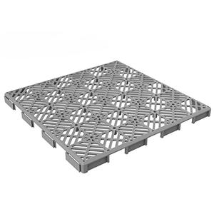 Pure Garden 30- PiecesPolypropylene Interlocking Patio Deck Tiles - Weather-Resistant Outdoor Flooring for Balcony, Porch, and Garage (Gray)