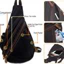Canvas Sling Bag Convertible Crossbody Chest Bag Shoulder Backpack Daypack for Men Women Outdoor Cycling Travel