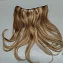 LONAI Ponytail Extension, 18" Wavy Claw Clip Ponytail Extensions Shoulder Length Curly Wavy Claw Clip in Ponytail Hair Extensions Ponytails Hairpieces - Deep Dark Blonde with Blonde Highlights
