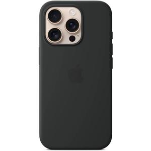 Apple iPhone 16 Pro Silicone Case with MagSafe and Camera Control: Lightweight Phone Case, Wireless Charging Compatible, Smooth Matte Finish, Black