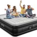 Airefina 20 Raised King Size Air Mattress with Built in Pump, Comfort Inflatable Mattress Upgraded Blow Up Mattress King for Guest Home Temporary, Air Bed, Colchon Inflable