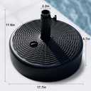 FLAME&SHADE Patio Umbrella Base Stand - 60 lbs 17.7" Fillable Outdoor Umbrella Base, Water Filled Heavy Duty Base for Table Market Umbrella Holder, Garden, Backyard, Pool, Beach(Black)