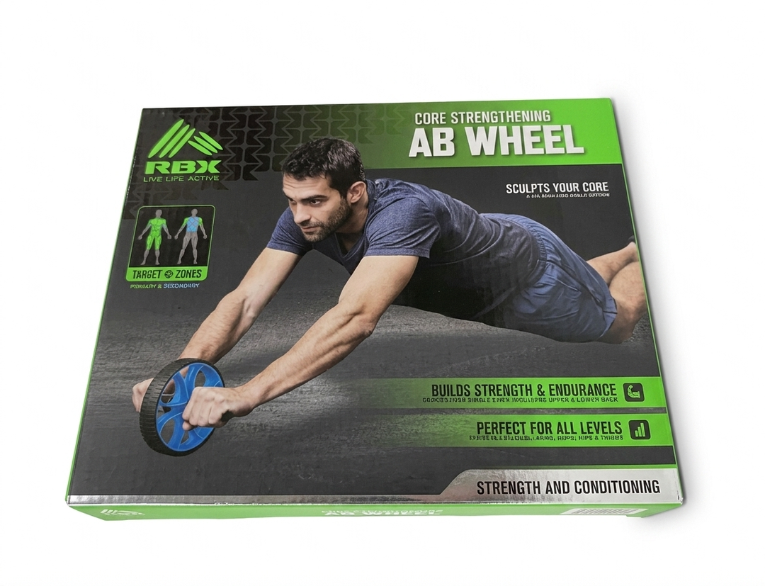 RBX Active Core Strengthening AB Wheel, Sculpts Core, Exercise, Fitness