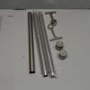 Curtain Rods for Windows 28 to 56 Inches, Vimayta 1 Inch Adjustable Heavy Duty Drapery Rod with Aluminum Alloy Finials and Brackets for Living Room, Bedroom, Patio, Sliding Door, Brushed Nickel