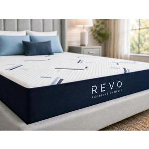 REVO 10 Inch Gel Memory Foam Mattress, King, Medium
