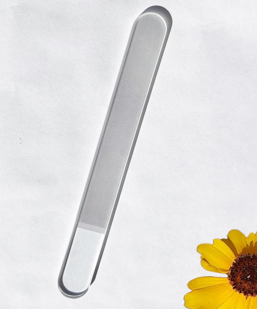 4 x Glass Nail File with Case - Long Glass Nail Buffer for Shining Natural Nails and Smooth Natural Nail Edges, Nano Nail File (2, Count)