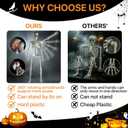 4Pack 36 Inches Pose-N-Stay Halloween Skeleton Life Size Full Body Posable Movable Jonints for Halloween Decoration Decor